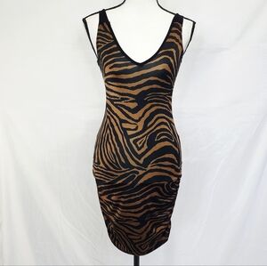 Codigo Vintage Y2K Zebra Print Sleeveless Dress